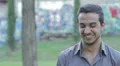 portrait of beautiful man is laughing -smiling - wellness - happyness HD Footage