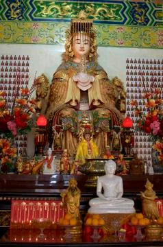 Portrait of the beautiful Mazu goddess statue Stock-Fotos