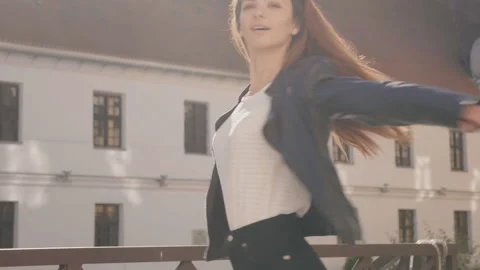 Portrait of beautiful smiling model posing Stock Footage 146110240