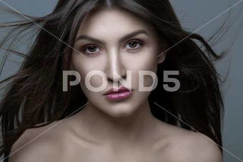 Portrait of a beautiful woman Stock Photos