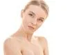 The portrait of the beautiful woman on the white background Photo