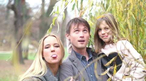 Portrait of beautiful young family Stock Footage 59554049