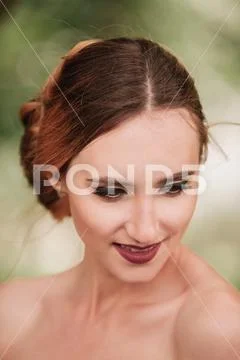 Portrait of a beautiful young woman bride Stock Photos