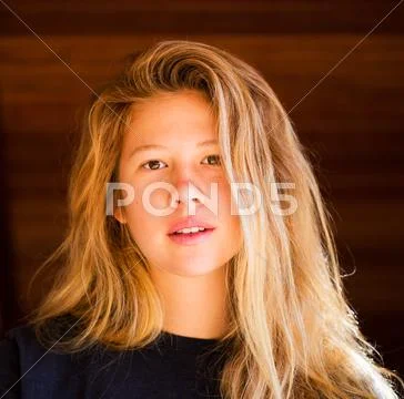 Portrait of beautiful young woman Stock Photos
