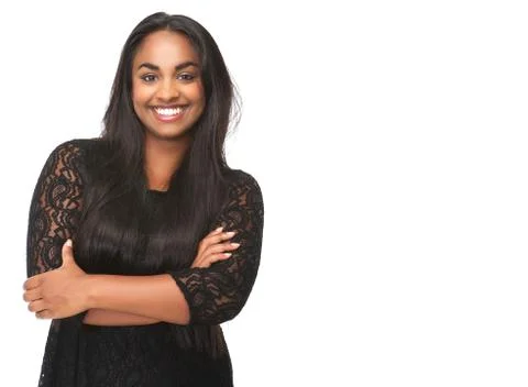 Portrait of a beautiful young woman smiling Stock Photos