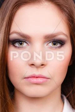 Portrait of beauty amazing young woman. Stock Photos