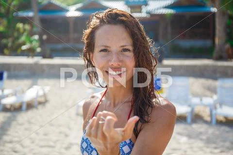 Portrait of a beauty woman Stock Photos