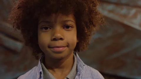 Portrait of a black kid Stock Footage 283268833