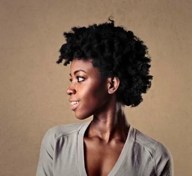 Portrait of black woman Stock Photos
