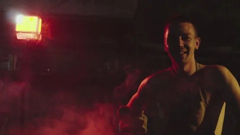 Portrait of blacksmith in smithy Stock Footage 78222984