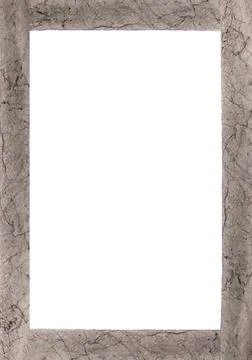 Portrait Blank Frame with Textured Borders White frame background with dec... Stock Photos