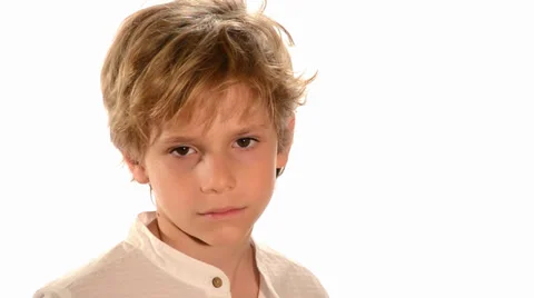 Portrait of a blond child 库存影片 27848794