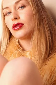 Portrait of blonde looking to camera Stock Photos