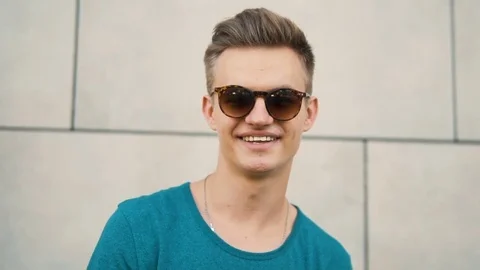 Portrait of Blonde Man Видео 76921638