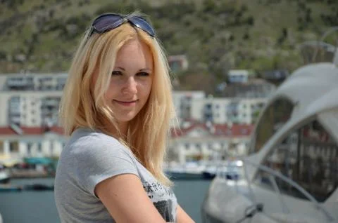 Portrait of blonde Foto stock