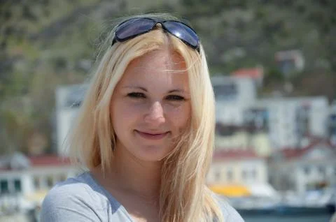 Portrait of blonde Foto stock