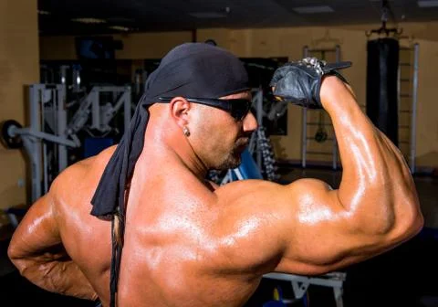 Portrait of bodybuilder Stock Photos