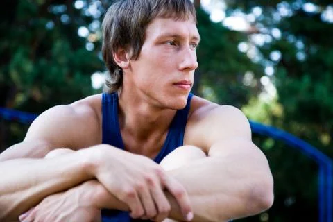 Portrait of bodybuilder Stock Photos
