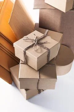 Portrait Of Boxes And Packages Stock Photos