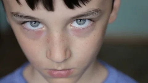 Portrait of a boy close-up Stock-Footage 76449496