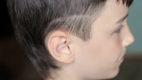 Portrait of a boy close-up Stock Footage 76449611