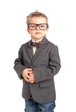 Portrait of a boy with glasses Stock Photos