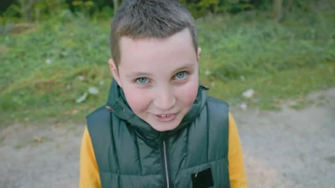 Portrait of a boy in nature Stock Footage 165458205