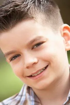 Portrait Of Boy Smiling Stock Photos