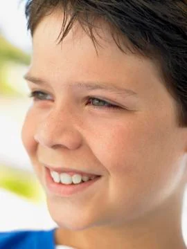 Portrait Of Boy Smiling Stock Photos