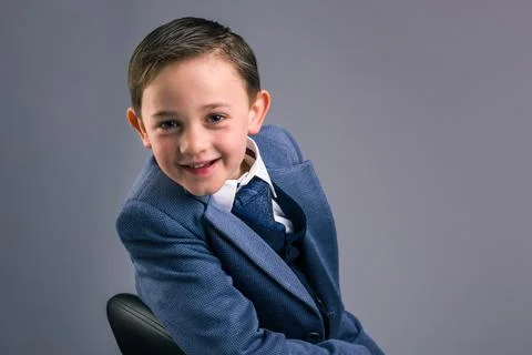 Portrait of boy smiling Stock Photos