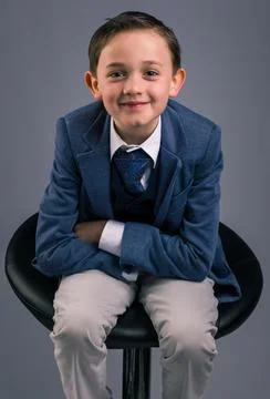 Portrait of boy smiling Stock Photos