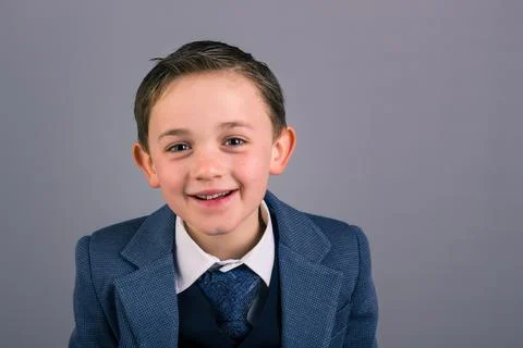 Portrait of boy smiling Stock Photos