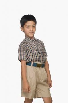 Portrait of a boy standing Stock Photos