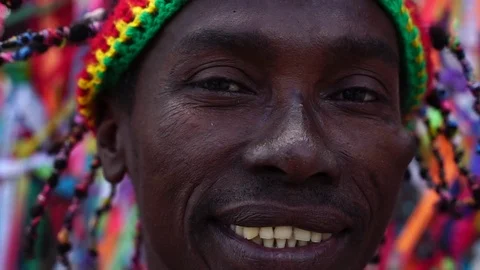 Portrait of Brazilian Guy from Bahia, Salvador Stock Footage