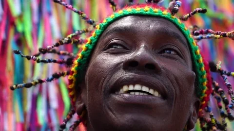 Portrait of Brazilian Guy from Bahia, Salvador Stock Footage