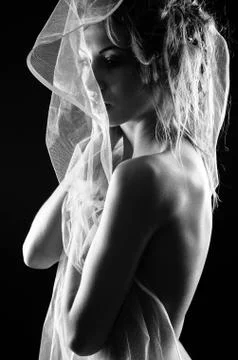 Portrait of a bride Stock Photos