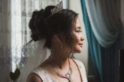 Portrait of a bride Stock Photos