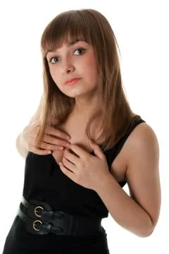 Portrait of a brunette Stock Photos