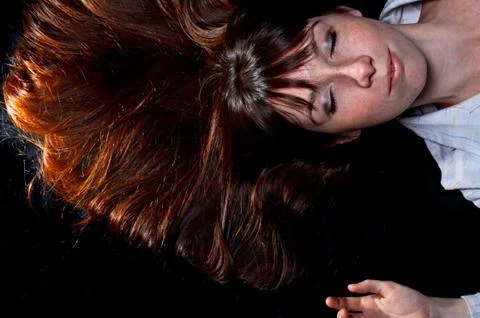 Portrait of the brunette Stock Photos