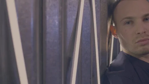 Portrait of a brutal guy Video stock 105566309