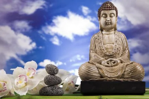 Portrait of Buddha Stock Photos