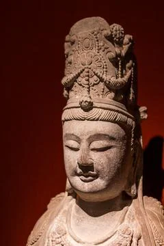 Portrait of a Buddha statue Stockfoto's