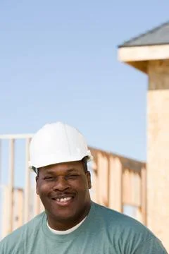 Portrait of a builder Stock Photos
