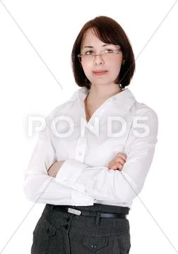 Portrait of business lady in the studio Stock Photos