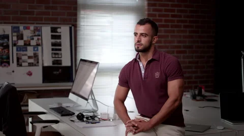 Portrait of businessman at office. Stock Footage 64104792