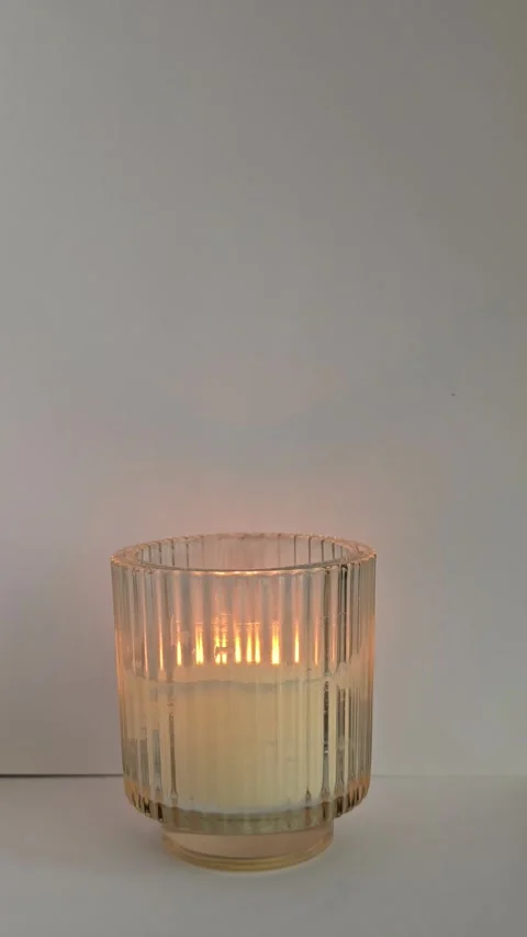 Portrait Candle Burning Stock Footage 308659443