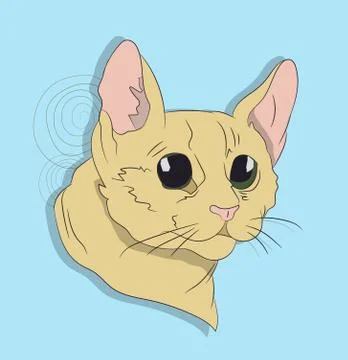 Portrait of a cat, on a background Stock Illustration