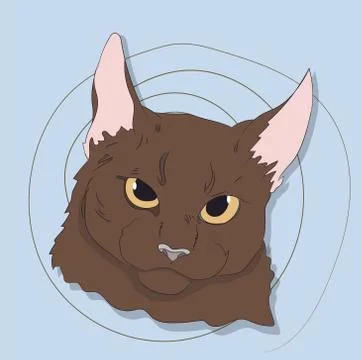 Portrait of a cat, on a background Stock Illustration