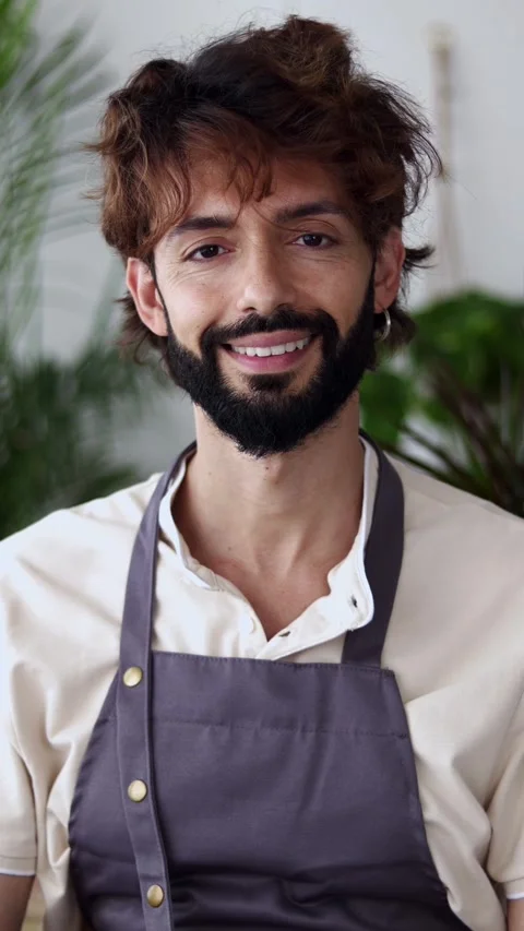 Portrait of a cheerful young smiling small business owner Stock Footage 313285367