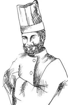 Portrait of a Chef Stockillustratie
